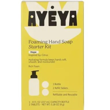 Ayeya Citrus Hope Foaming Hand Soap Starter Kit