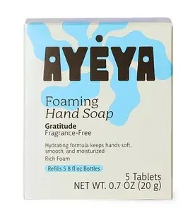 Ayeya Fragrance-Free Gratitude Foaming Hand Soap Refill Tablets 5 count